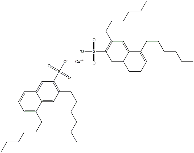 Bis(3,5-dihexyl-2-naphthalenesulfonic acid)calcium salt 结构式