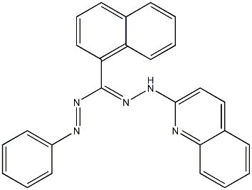 1-(Quinolin-2-yl)-3-(1-naphtyl)-5-phenylformazan 结构式