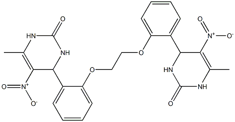 4,4'-[Ethylenebis(oxy)bis(2,1-phenylene)]bis[1,4-dihydro-5-nitro-6-methylpyrimidin-2(3H)-one] 结构式