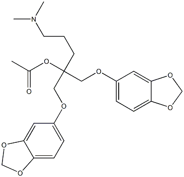 4-(Dimethylamino)-1,1-bis[[3,4-(methylenedioxy)phenoxy]methyl]-1-butanol acetate 结构式