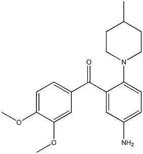 5-Amino-3',4'-dimethoxy-2-(4-methyl-1-piperidinyl)benzophenone 结构式