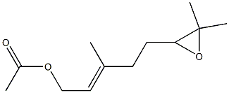 Acetic acid (E)-5-(3,3-dimethyloxiranyl)-3-methyl-2-pentenyl ester 结构式