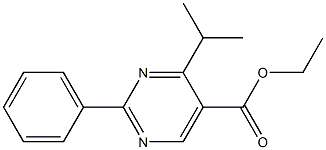 2-Phenyl-4-isopropylpyrimidine-5-carboxylic acid ethyl ester 结构式