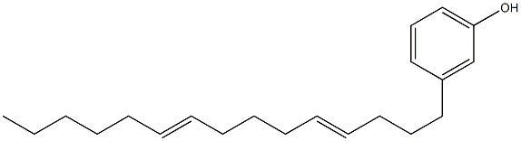 3-(4,9-Pentadecadienyl)phenol 结构式