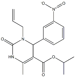 1,2,3,4-Tetrahydro-6-methyl-2-oxo-4-(3-nitrophenyl)-3-(2-propenyl)pyrimidine-5-carboxylic acid isopropyl ester 结构式