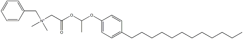 N,N-Dimethyl-N-benzyl-N-[[[1-(4-dodecylphenyloxy)ethyl]oxycarbonyl]methyl]aminium 结构式