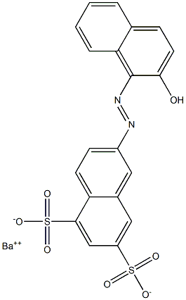 2-[(2-Hydroxy-1-naphtyl)azo]-5,7-naphthalenedisulfonic acid barium salt 结构式