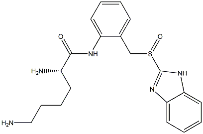 2-[[2-[L-Lys-Amino]benzyl]sulfinyl]-1H-benzimidazole 结构式