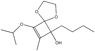8-Isopropyloxy-6-butyl-7-methyl-1,4-dioxaspiro[4.3]oct-7-en-6-ol 结构式