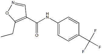 N-[4-(Trifluoromethyl)phenyl]-5-ethylisoxazole-4-carboxamide 结构式