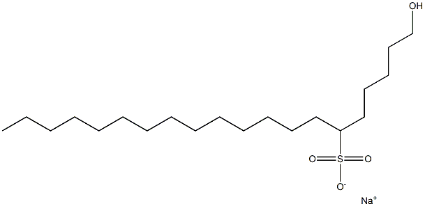 1-Hydroxyicosane-6-sulfonic acid sodium salt 结构式