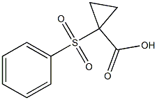 1-Phenylsulfonylcyclopropane-1-carboxylic acid 结构式