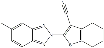 4,5,6,7-Tetrahydro-2-(5-methyl-2H-benzotriazol-2-yl)benzo[b]thiophene-3-carbonitrile 结构式