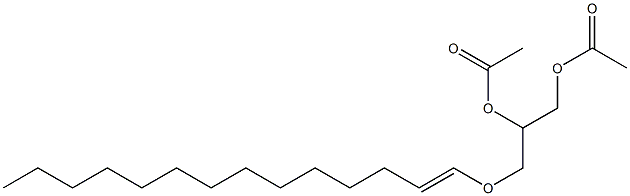 1-O-(1-Tetradecenyl)-2-O,3-O-diacetylglycerol 结构式