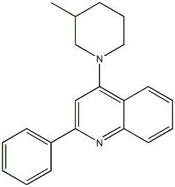 4-(3-Methyl-1-piperidinyl)-2-phenylquinoline 结构式