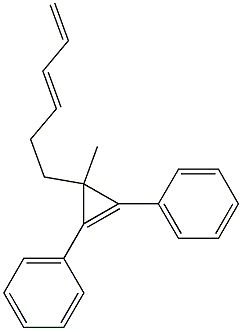 6-(2,3-Diphenyl-1-methyl-2-cyclopropen-1-yl)-1,3-hexadiene 结构式