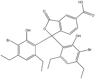 1,1-Bis(5-bromo-2,4-diethyl-6-hydroxyphenyl)-1,3-dihydro-3-oxoisobenzofuran-5-carboxylic acid 结构式