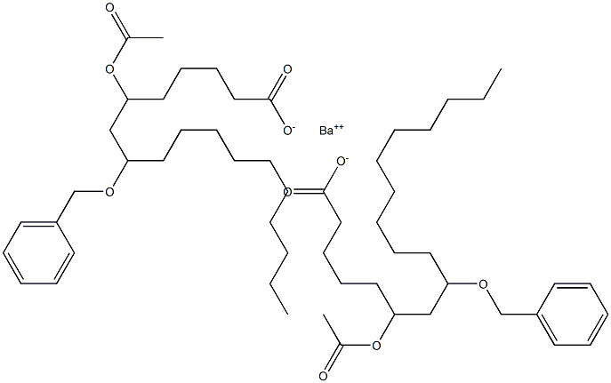 Bis(8-benzyloxy-6-acetyloxystearic acid)barium salt 结构式