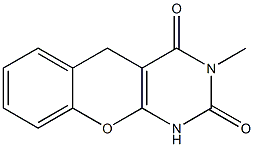1,3-Dihydro-3-methyl-5H-[1]benzopyrano[2,3-d]pyrimidine-2,4-dione 结构式