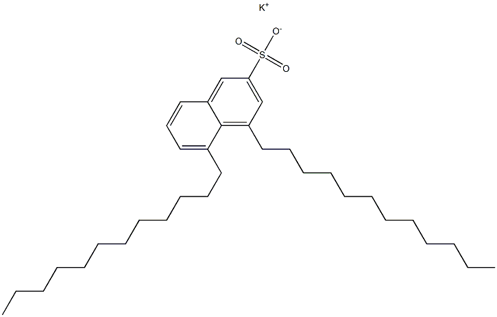 4,5-Didodecyl-2-naphthalenesulfonic acid potassium salt 结构式