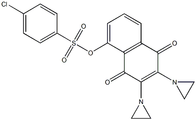 2,3-Bis(1-aziridinyl)-5-(4-chlorophenylsulfonyloxy)-1,4-naphthoquinone 结构式