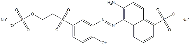 6-Amino-5-[2-hydroxy-5-[2-(hydroxysulfonyloxy)ethylsulfonyl]phenylazo]-1-naphthalenesulfonic acid sodium salt 结构式