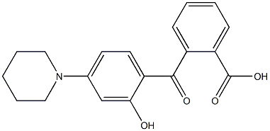2-(2-Hydroxy-4-piperidinobenzoyl)benzoic acid 结构式