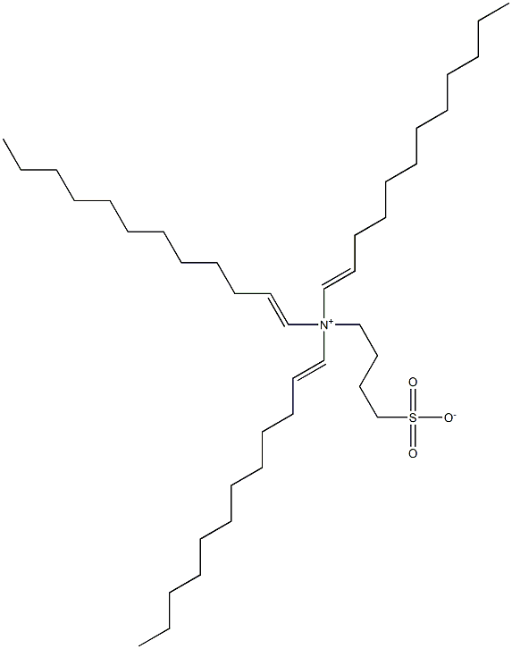 N,N-Di(1-dodecenyl)-N-(4-sulfonatobutyl)-1-dodecen-1-aminium 结构式