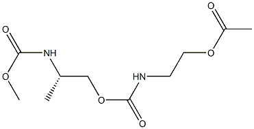 (-)-[(S)-2-[[(2-Acetyloxyethyl)carbamoyl]oxy]-1-methylethyl]carbamic acid methyl ester 结构式