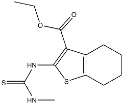 4,5,6,7-Tetrahydro-2-(3-methylthioureido)benzo[b]thiophene-3-carboxylic acid ethyl ester 结构式