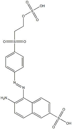 6-Amino-5-[[4-[[2-(sulfooxy)ethyl]sulfonyl]phenyl]azo]-2-naphthalenesulfonic acid 结构式