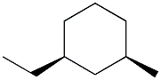 cis-3-Ethyl-1-methylcyclohexane 结构式