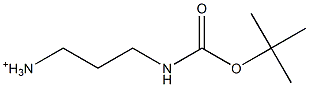 3-(tert-Butoxycarbonylamino)-1-propanaminium 结构式