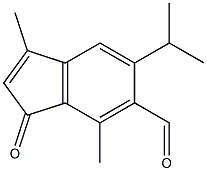 3,7-Dimethyl-5-isopropyl-1-oxo-1H-indene-6-carbaldehyde 结构式