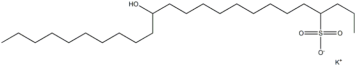 14-Hydroxytetracosane-4-sulfonic acid potassium salt 结构式