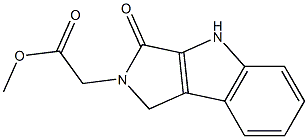 1,2,3,4-Tetrahydro-3-oxopyrrolo[3,4-b]indole-2-acetic acid methyl ester 结构式