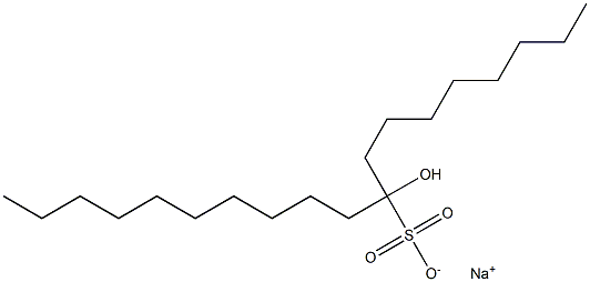 9-Hydroxynonadecane-9-sulfonic acid sodium salt 结构式