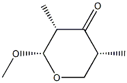 (2S,3S,5R)-2-Methoxy-3,5-dimethyl-2,3,5,6-tetrahydro-4H-pyran-4-one 结构式