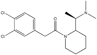 1-[(3,4-Dichlorophenyl)acetyl]-2-[(1R)-1-dimethylaminoethyl]piperidine 结构式