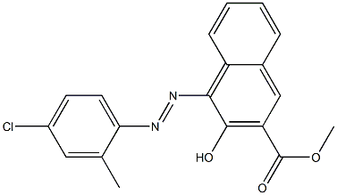 4-(4-Chloro-2-methylphenylazo)-3-hydroxy-2-naphthalenecarboxylic acid methyl ester 结构式