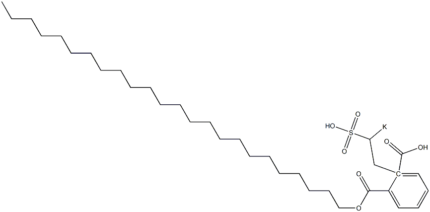 Phthalic acid 1-tetracosyl 2-(2-potassiosulfoethyl) ester 结构式