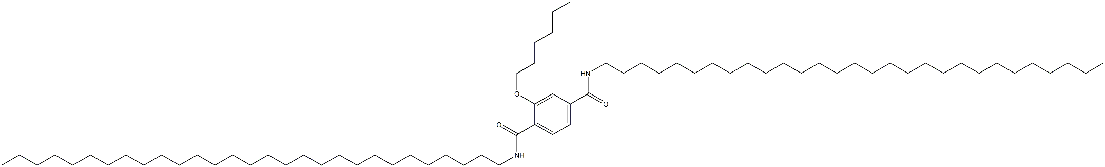 2-(Hexyloxy)-N,N'-dinonacosylterephthalamide 结构式