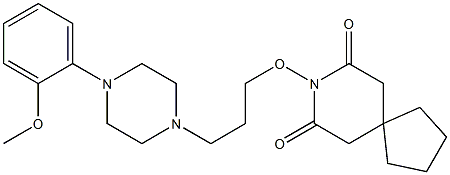 8-[3-[4-(2-Methoxyphenyl)-1-piperazinyl]propyloxy]-8-azaspiro[4.5]decane-7,9-dione 结构式