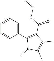 2-Phenyl-1,4,5-trimethyl-1H-pyrrole-3-carboxylic acid ethyl ester 结构式