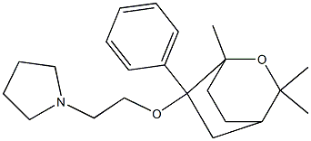 1,3,3-Trimethyl-6-phenyl-6-[2-(pyrrolidin-1-yl)ethoxy]-2-oxabicyclo[2.2.2]octane 结构式