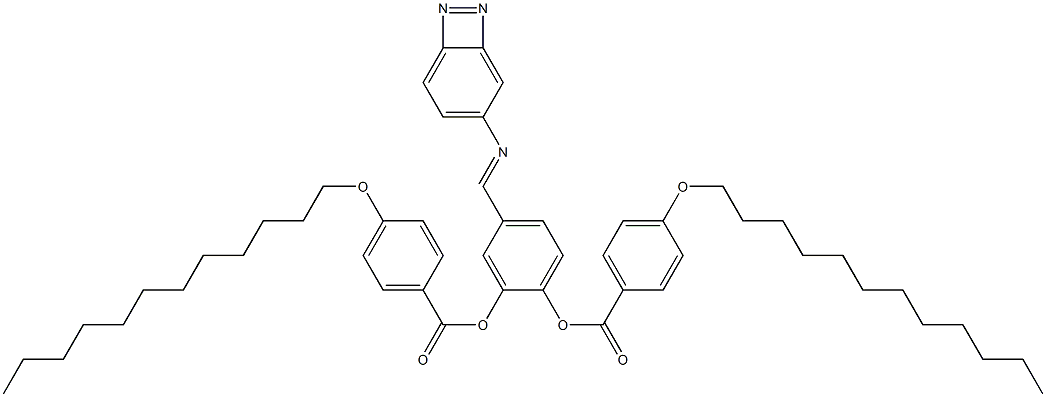 Bis[4-(dodecyloxy)benzoic acid]4-[(azobenzen-4-yl)iminomethyl]-1,2-phenylene ester 结构式