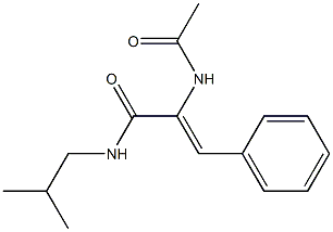 N-Isobutyl-2-acetylamino-3-phenylpropenamide 结构式