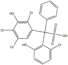 (2-Chloro-6-hydroxyphenyl)(2,4,5-trichloro-3-hydroxyphenyl)phenylmethanesulfonic acid 结构式