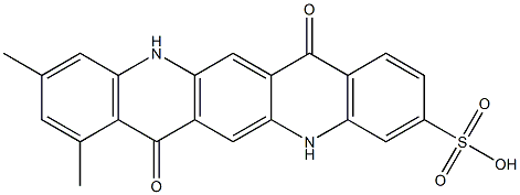 5,7,12,14-Tetrahydro-8,10-dimethyl-7,14-dioxoquino[2,3-b]acridine-3-sulfonic acid 结构式
