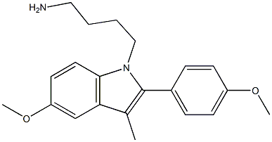 1-(4-Aminobutyl)-5-methoxy-2-(4-methoxyphenyl)-3-methyl-1H-indole 结构式